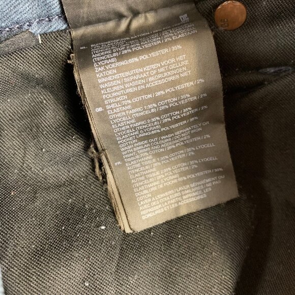 G Star Raw Mens Pants 33 Blue Black Colorblock Denim Jeans Arc 3D Slim 33x32 - Picture 15 of 15